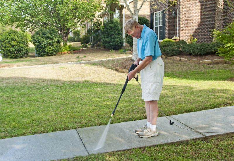 Local Walkway Pressure Washing pros at work
