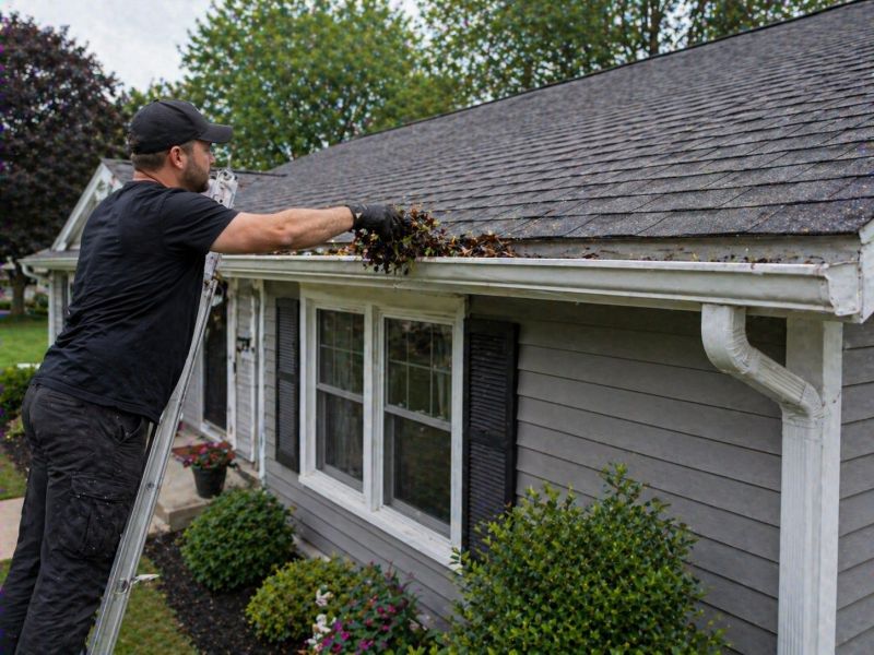 Gutter Leaf Clearing in Fredericksburg, VA